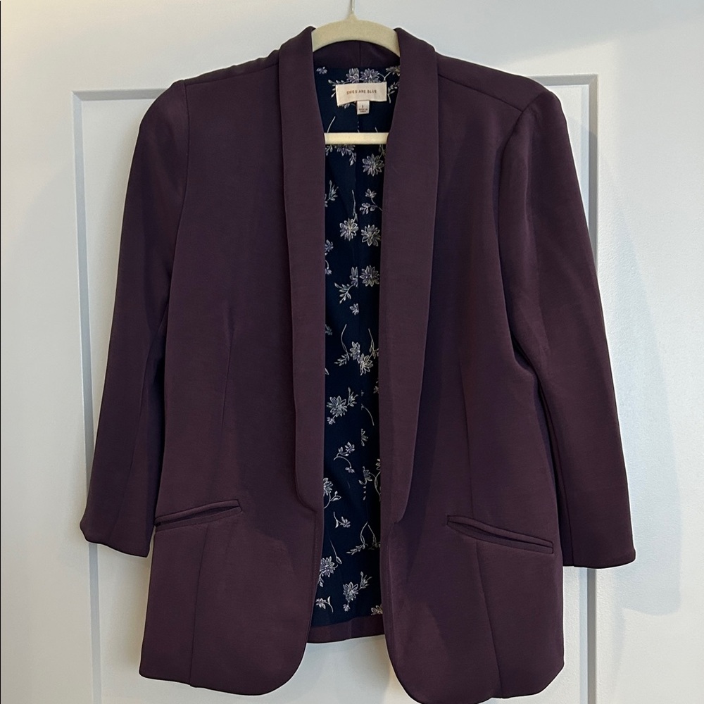 Skies Are Blue Deep Purple Blazer